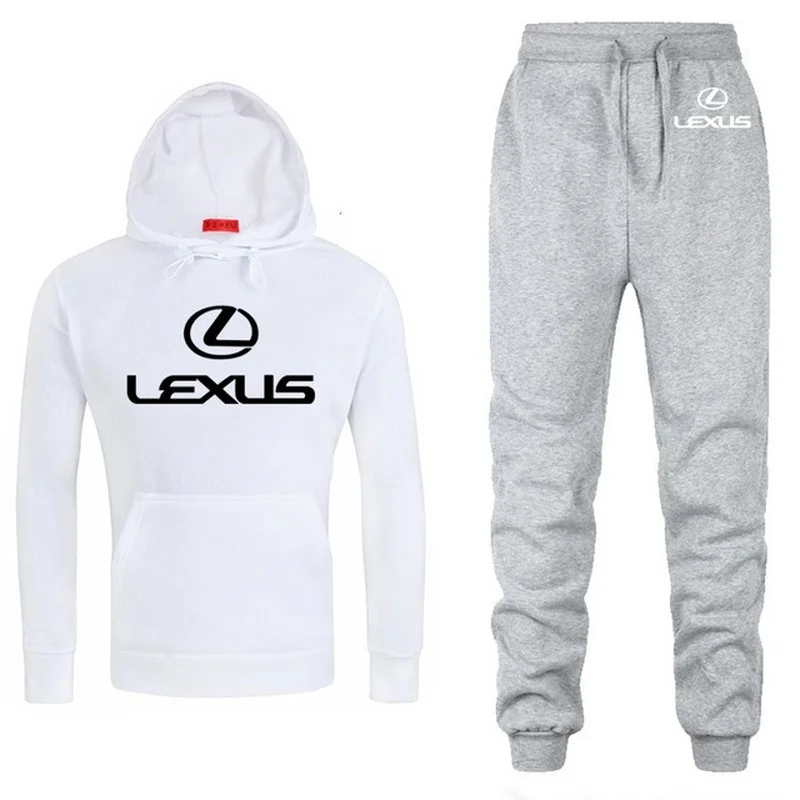 

Hoodies Men Red Black Lexus Logo Printed unisex Sweatshirt Fashion Men Hoodie hip hop harajuku Casual Fleece Hoodies Pants Suit
