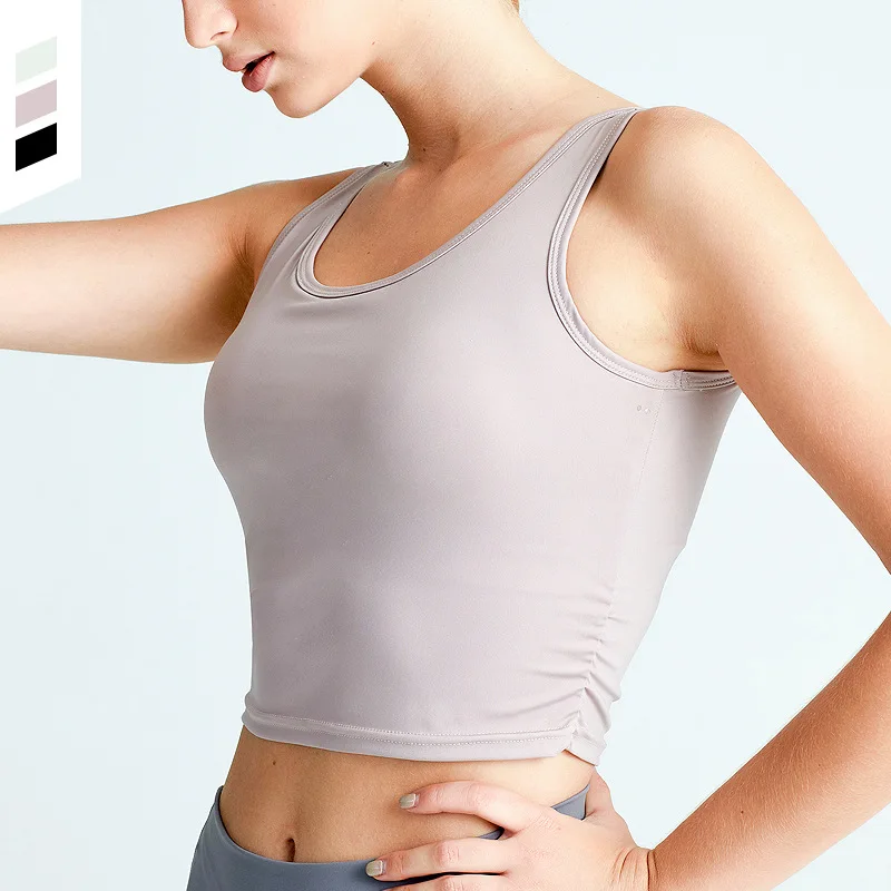 Женский спортивный топ из сетки с приталенным эффектом, дышащий, для йоги, поддерживающий грудь, для фитнеса, спортивная одежда, безшовное белье, беговую жилетку.