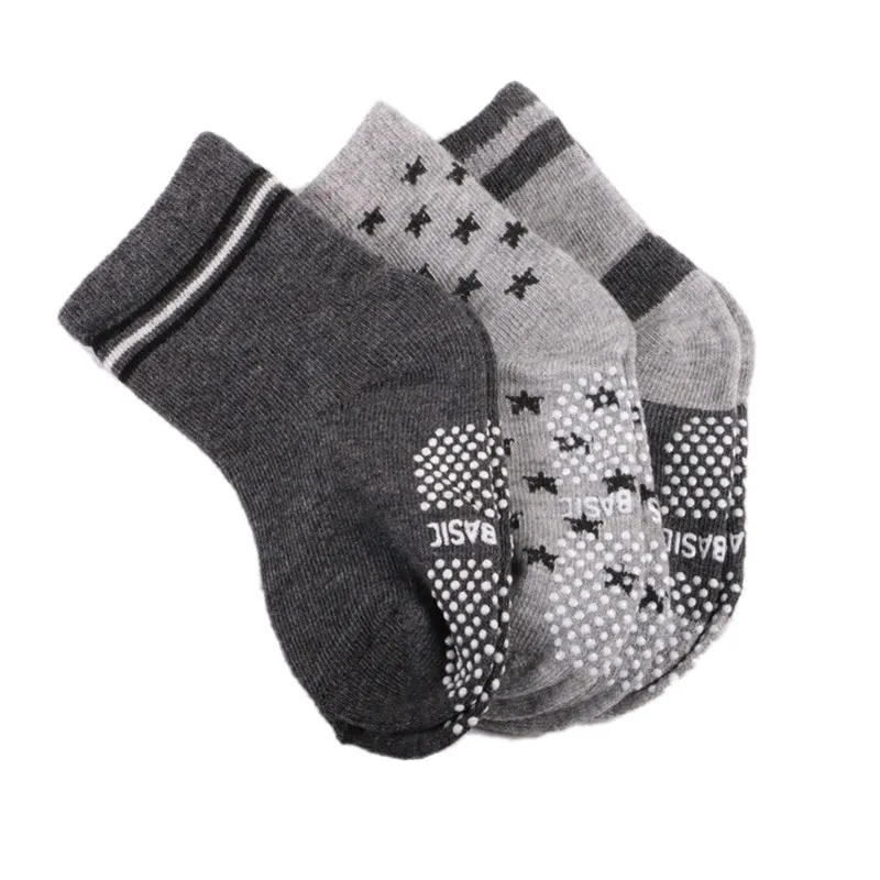 12 парт/лот хлопковые детские носки Резиновые Нескользящие напольные маленькие 1 5