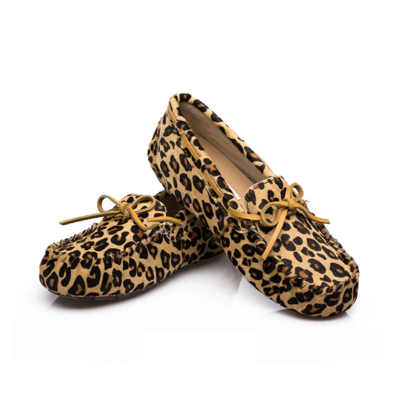 Новинка Женская обувь высокого качества на плоской подошве из натурального меха