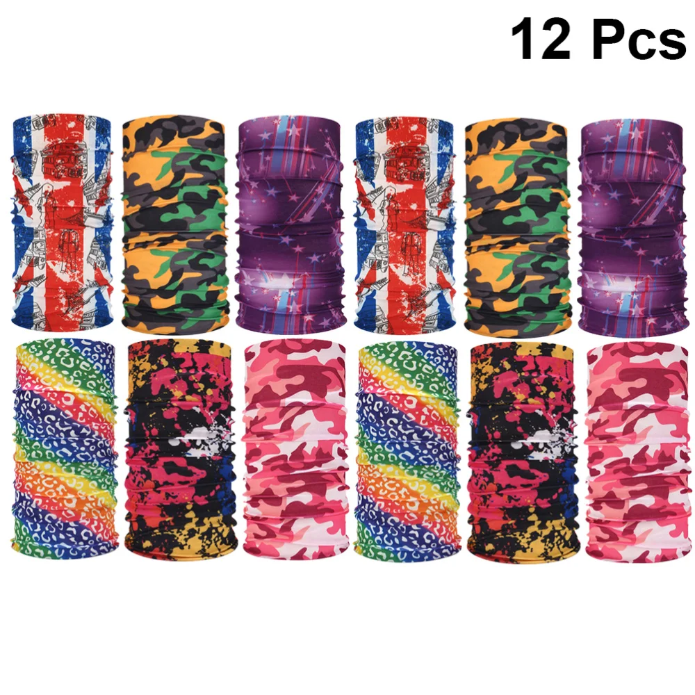 

6pcs Scarf Multi-functional Summer Sun-proof Sports Face Mask Neck Protector for Outdoor Fishing Riding Climbing (First Pattern)