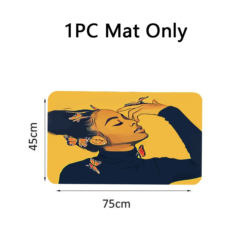 Желтая африканская танцевальная занавеска для душа с бабочками девушек