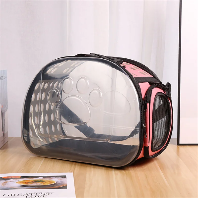 Прозрачная Сумка переноска для домашних питомцев складная дышащая дорожная