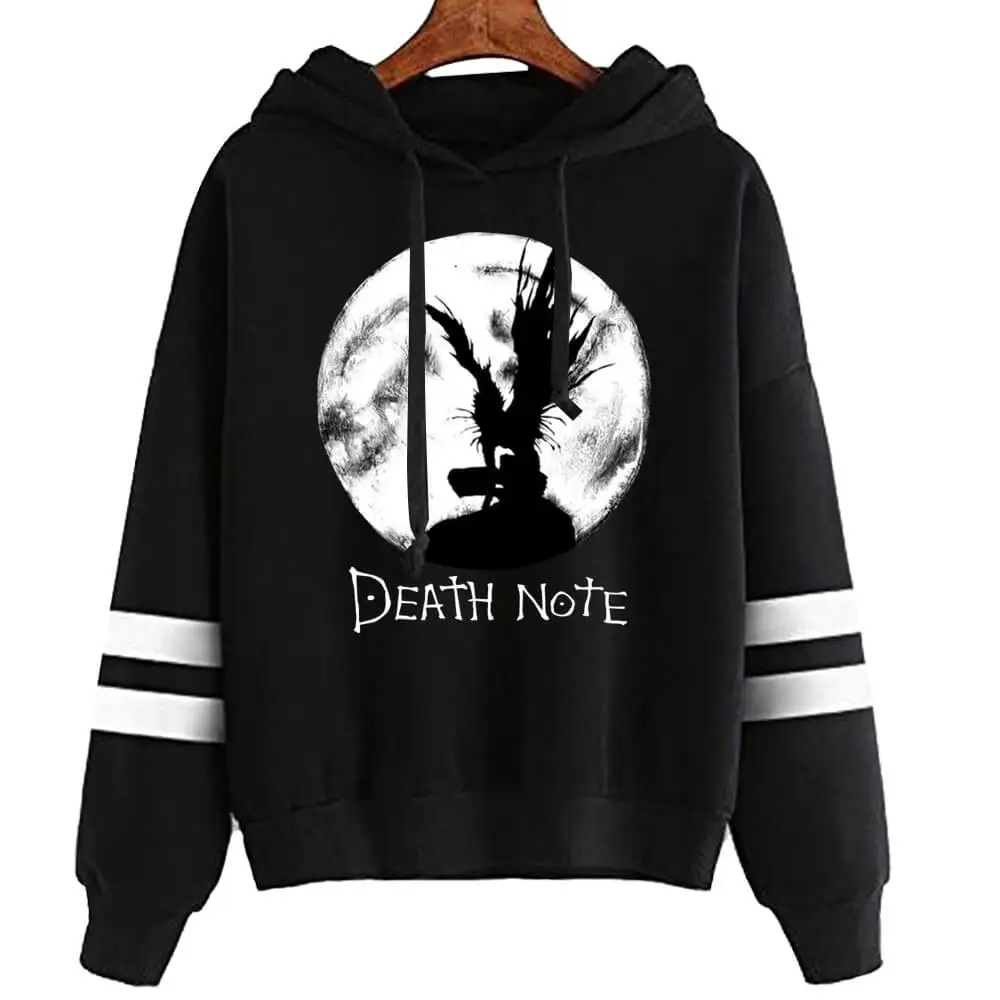

Толстовки в стиле Харадзюку, мужские и женские пуловеры «Death Note», толстовки с капюшоном, свитшоты 90-х, худи в стиле аниме, уличные Топы оверсайз