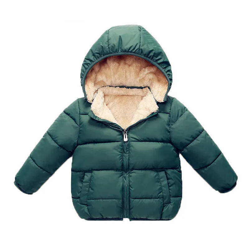 Зимние теплые флисовые парки для мальчиков и девочек Детские куртки из плотного