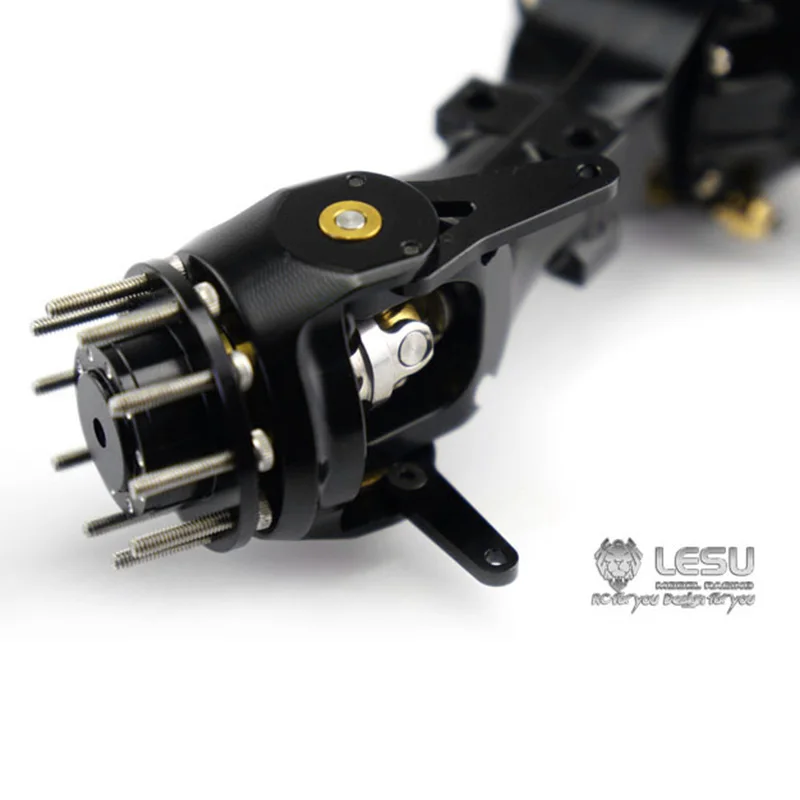 LESU металлическая передняя ось дифференциальный замок фланец RC TAMIYA 1/14 грузовик