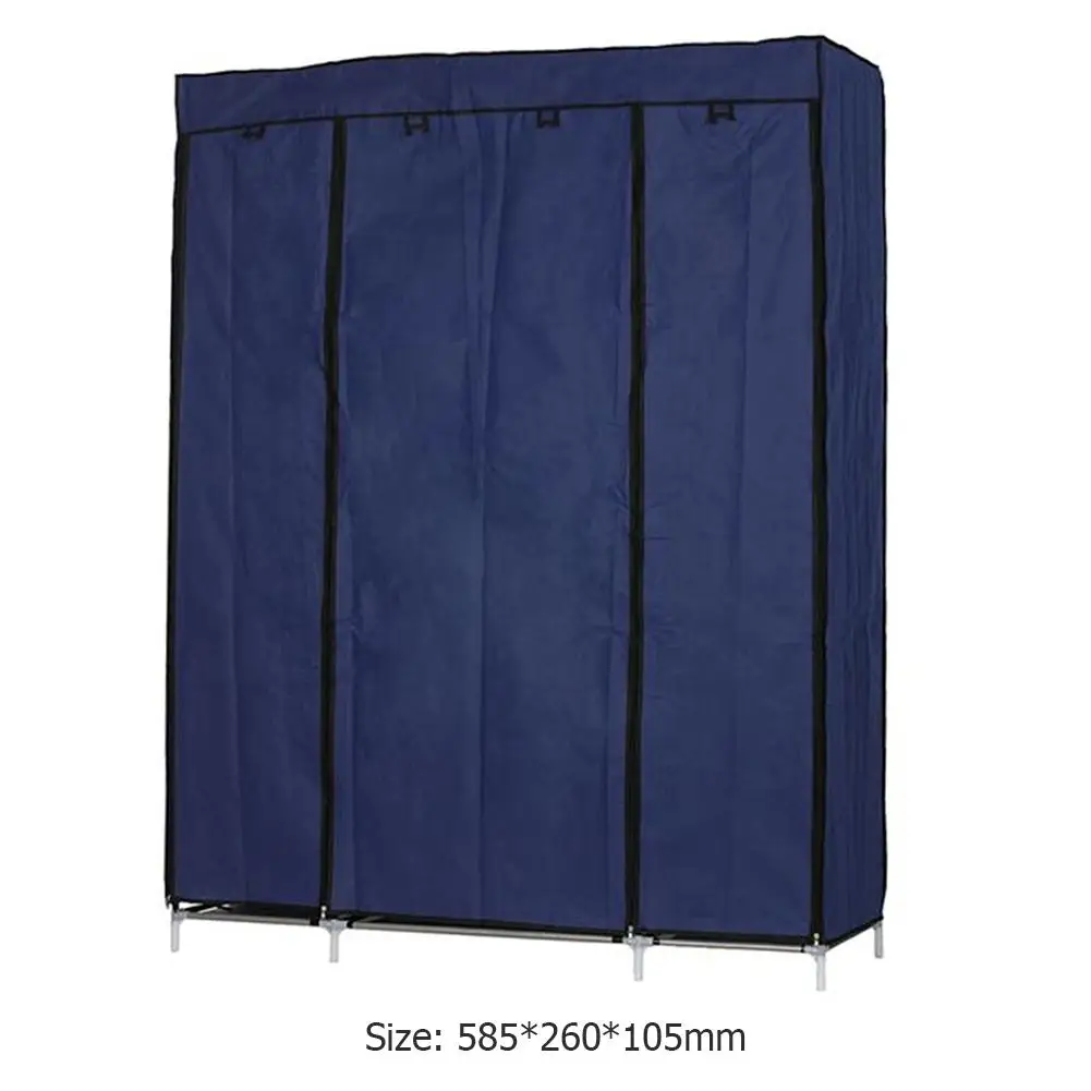

5 Layer 12 Compartment Non-Woven Wardrobe Portable Wardrobe Navy Blue Increase More Space For All Your Clothes And Accessories