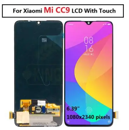 Black cc9 no frame Для Xiaomi mi A3 lcd mi CC9 дисплей кодирующий преобразователь сенсорного экрана в сборе запасные части 6,0" для Xiao mi CC9e lcd - Цвет: Black cc9 no frame