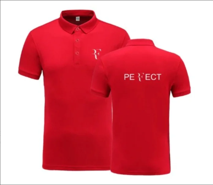 

2021 New Polo Shirt RF roger federer logo Cotton Polo shirt Short Sleeve High Quantity polo shirts