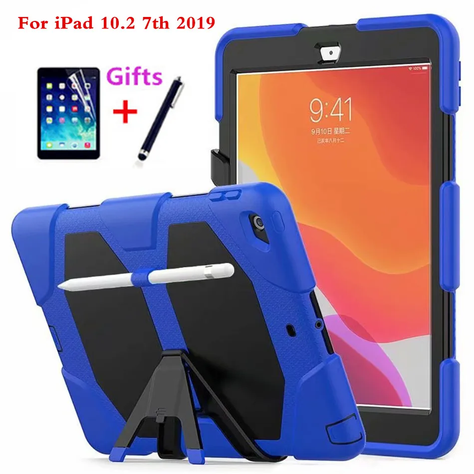 Ударопрочный чехол для Apple ipad 10 2 2019 7 го поколения A2200 A2198 A2232 с держателем