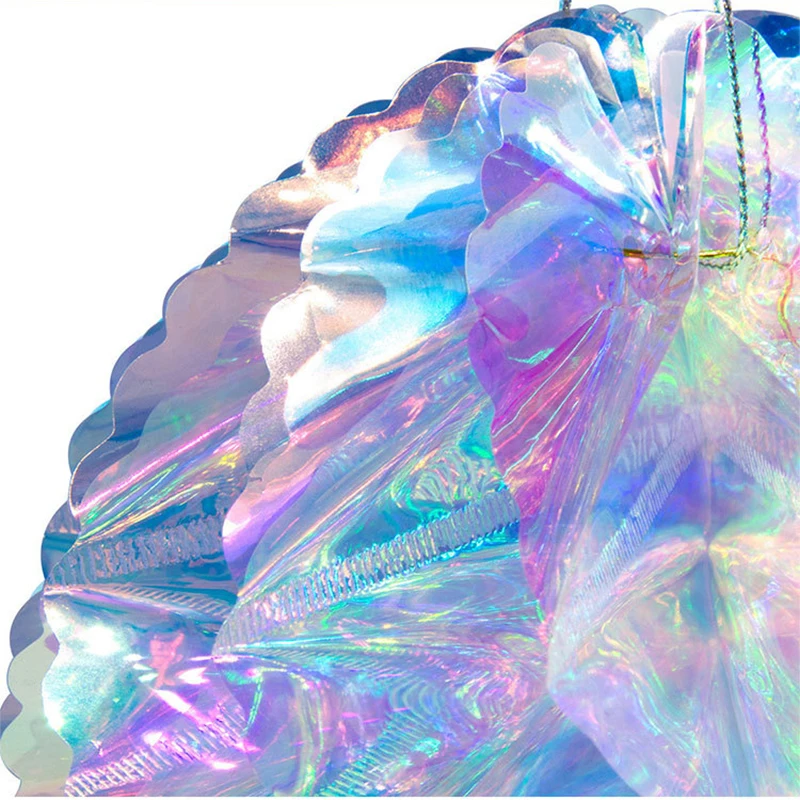 Градиентная радужная пленка Снежинка шестиугольная звезда соты шар орнамент