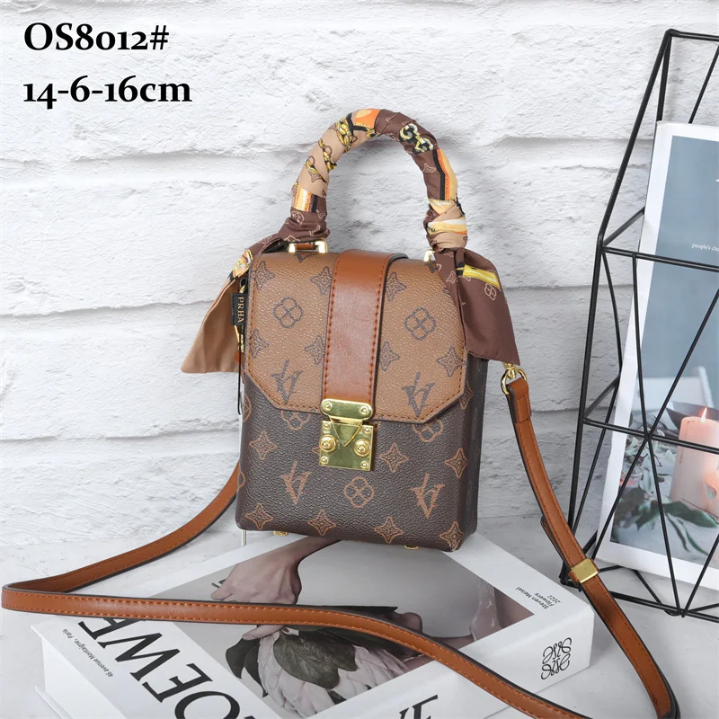 

Designer Luxury Women's Bag Messenger Bag High-end Quality Mini Square Mobile Phone Old Flower With Leather Two-color PRHA