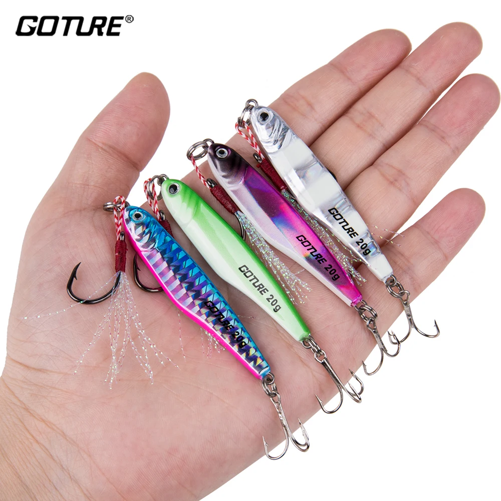 Goture 4 шт. крючковый лов ложка приманка для рыбалки 15 г 20 30 Антистатическая джиг