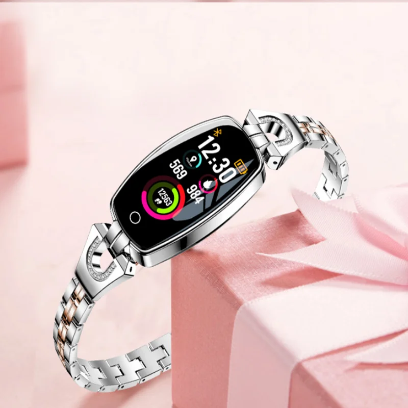 

Popular Women Fitness Tracker Blood Pressure Heart Rate Monitor Waterproof Women's Female Ladies Smart Watch H8
