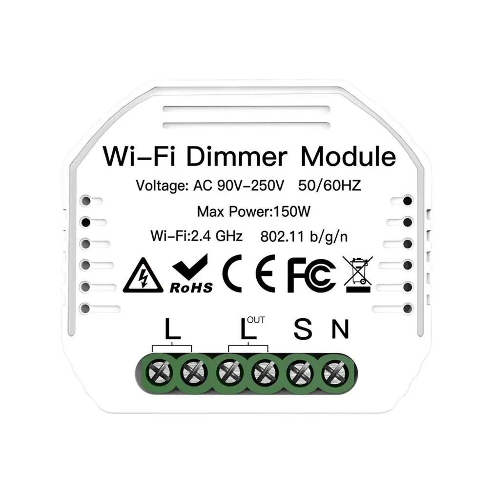

DIY Smart WiFi Light LED Dimmer Switch Smart Life/Tuya APP Remote Control 1/2 Way Switch,Works with Alexa Echo Google Home