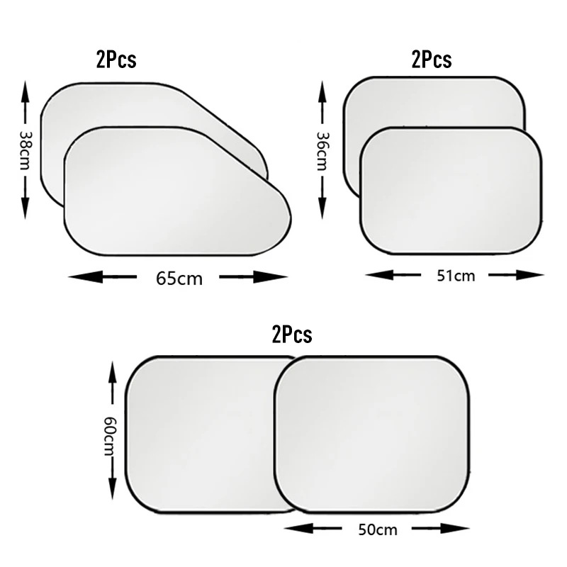 6 pcs-silver cloth Лобовое стекло автомобиля солнцезащитный козырек передний файл утолщение лазерный сезон Защита от солнца Авто козырек внедорожник внедорожный блок зонтик Coche протектор - Color: 6 pcs-silver cloth