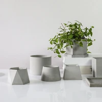 silicone planter molds polygon square concrete flower pot molds cement round garden planting pot molds