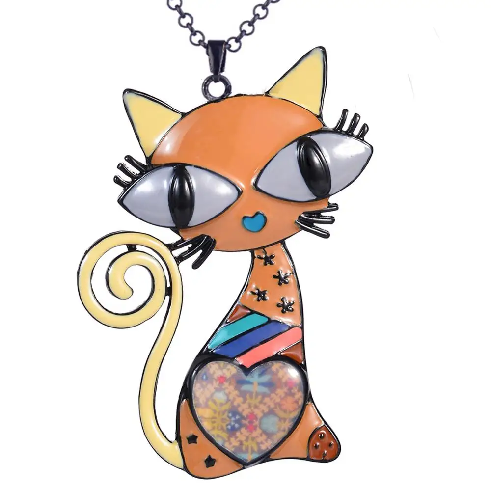 Женское ожерелье с подвеской в виде кошки D &amp Rui колье-чокер эмалью и животного 2019
