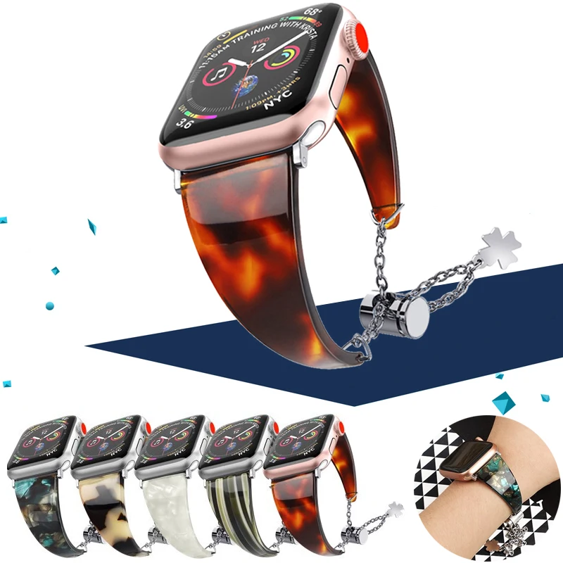 Резиновый ремешок для Apple Watch 42/44/40/38 мм браслет из нержавеющей стали спортивные