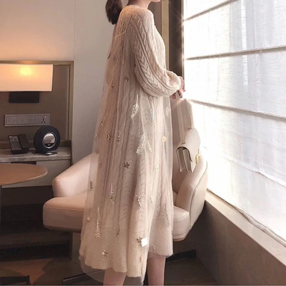 Костюм из двух предметов осенне-зимнее платье дизайнерское французское ретро