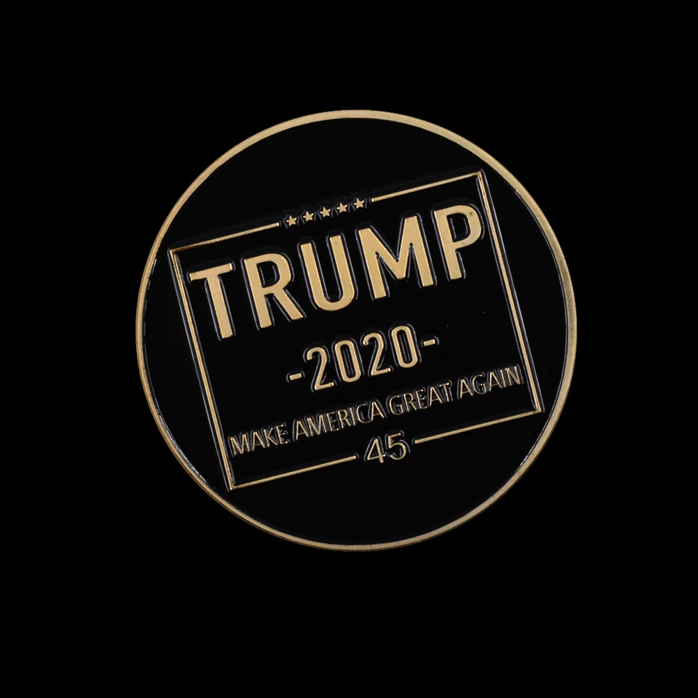 Красивые блестящие золотые монеты Американский 45th президент Дональд с