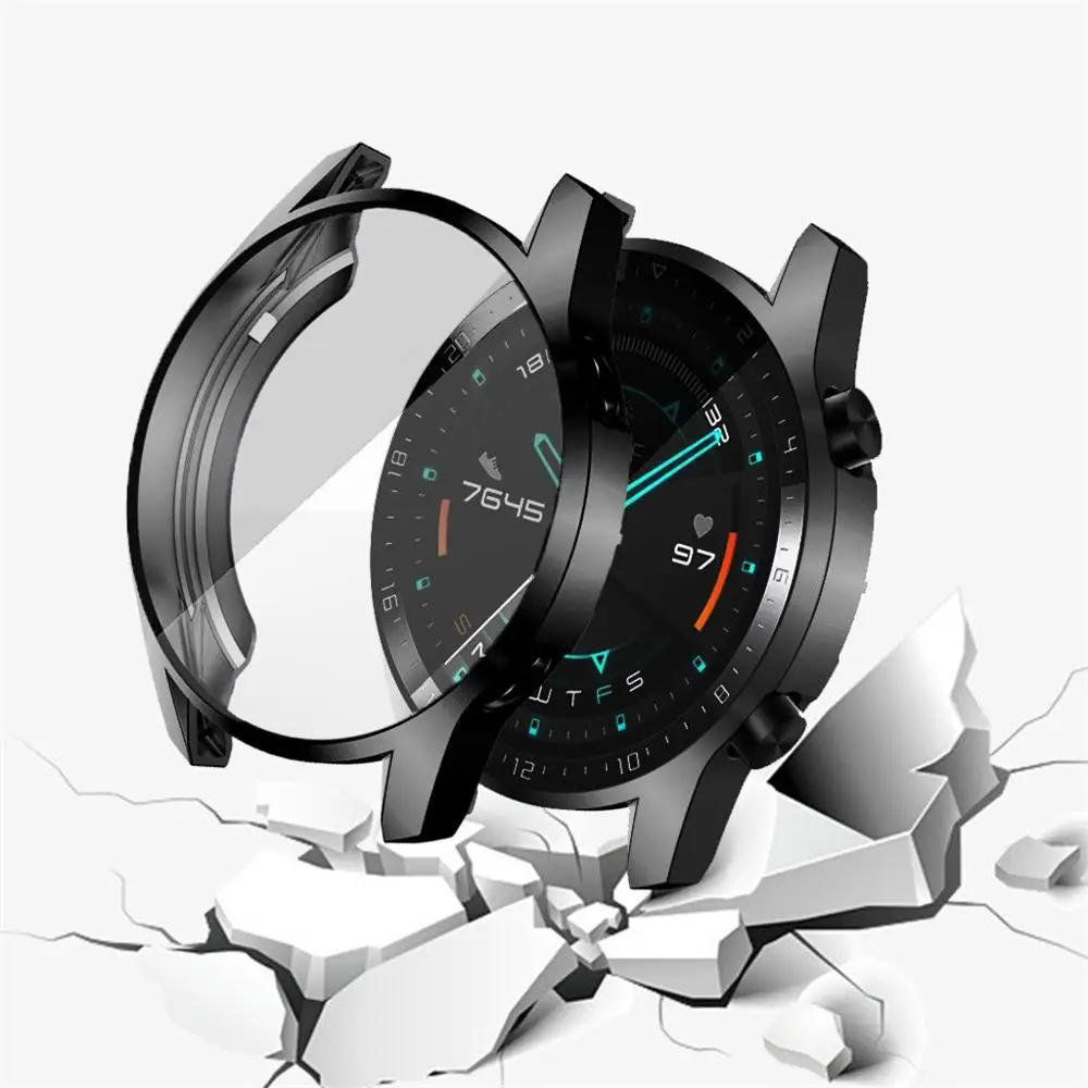 

Чехол из ТПУ для HUAWEI watch GT 2 46 мм, ремешок с мягким покрытием, всесторонняя защита экрана, бампер для huawei Watch 2 pro/GT2 46 мм