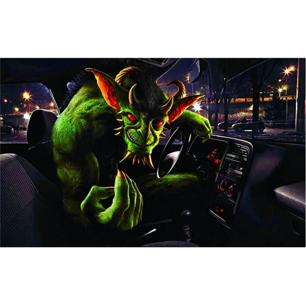 

Creative rear window stickers Terrorist stickers 3D stereo rear glass personality perspective car stickers