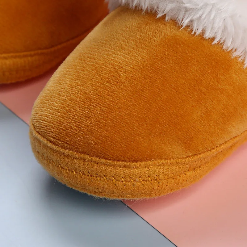 Милые осенне-зимние ботинки для младенцев ручной работы маленьких девочек и