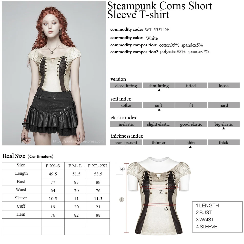 Новинка Стильная белая футболка в стиле панк стимпанк готический стиль хлопок