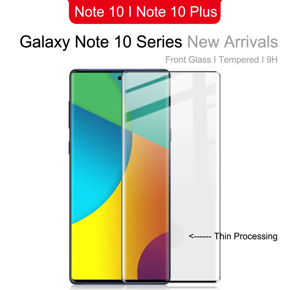 Закаленное стекло 9D для Samsung Galaxy Note 10 + защитная пленка Plus Pro | Мобильные телефоны и