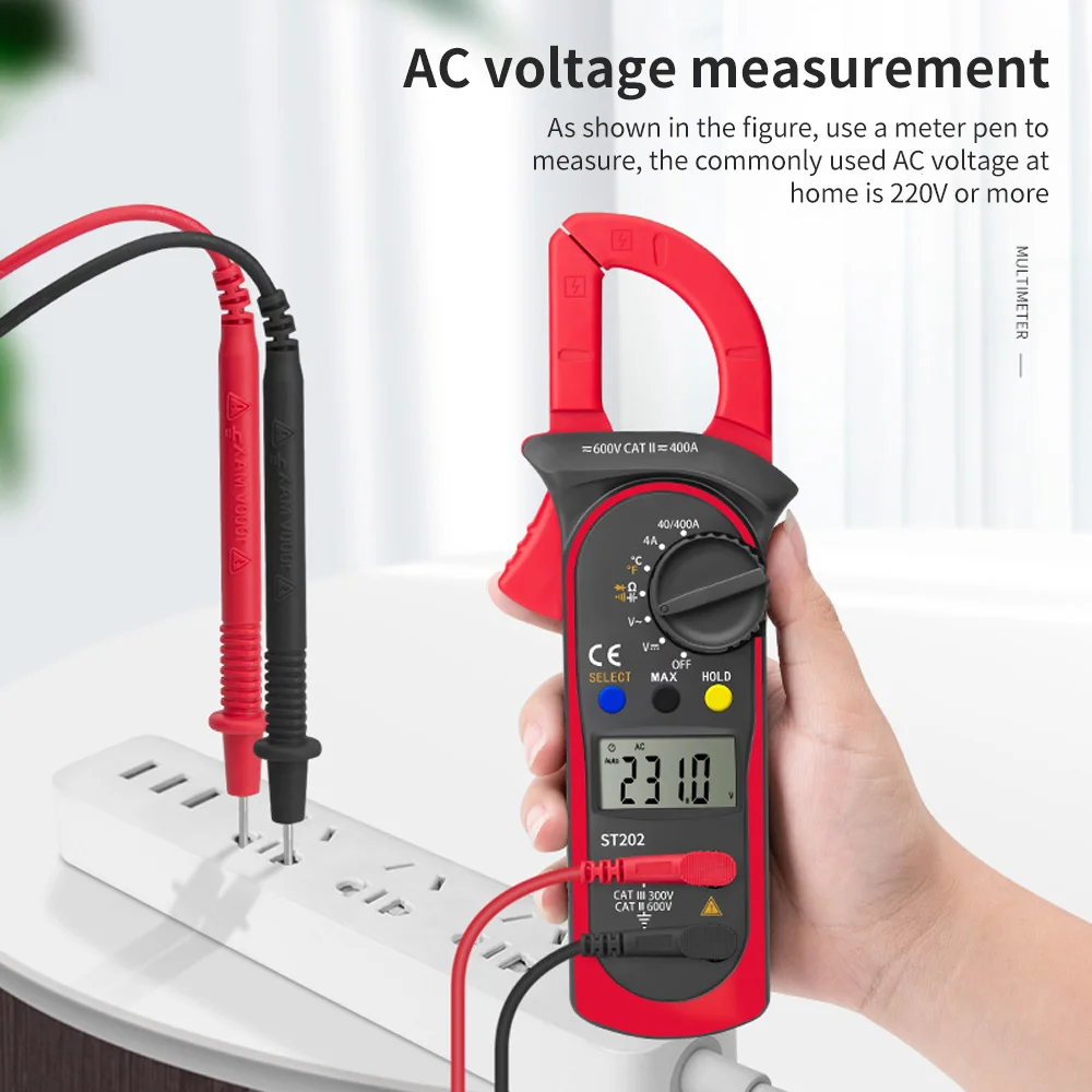 Умный Цифровой мультиметр зажим ANENG ST202 Вольтметр постоянного и переменного тока