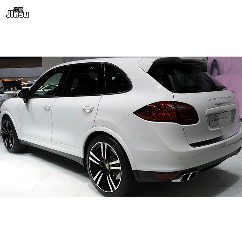 Серебристая квадратная выхлопная труба для Porsche Cayenne 958 1 V6 V8 2011 - 2014 s GTS из