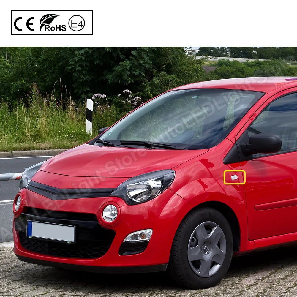 

2Pcs Smoke For Renault Twingo II (CN0) 2007-2014 Twingo III (BCM) 2014-Facelift LED Dynamic Side Marker Turn Signal Lights