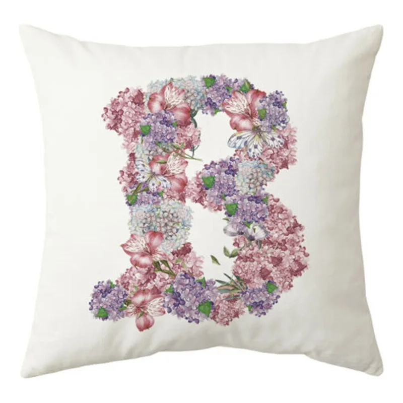 Фиолетовый цветок бабочка письмо Подушка Чехол домашний декор для дивана