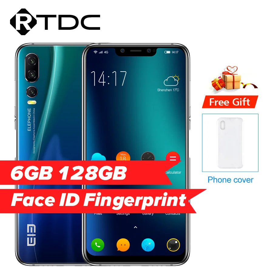 ELEPHONE A5 6 ГБ 128 смартфон четыре ядра MTK6771 18 ''FHD + безрамочный экран с Экран 20MP