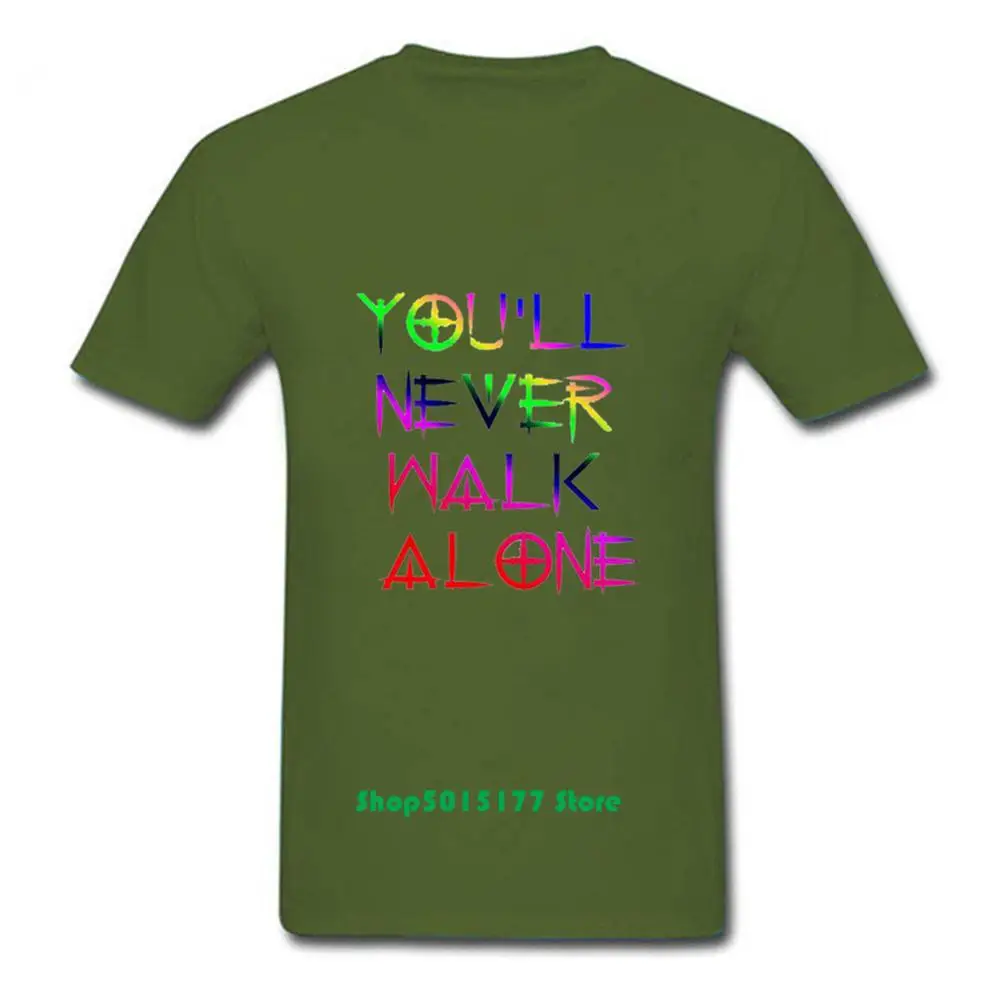 2019 г. Цветная Мужская футболка с надписью You'll Never Walk Alone модная мужская брендовая