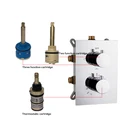 Картридж для термостатического смесителя для душа, скрытая коробка с легким креплением, латунный скрытый клапан