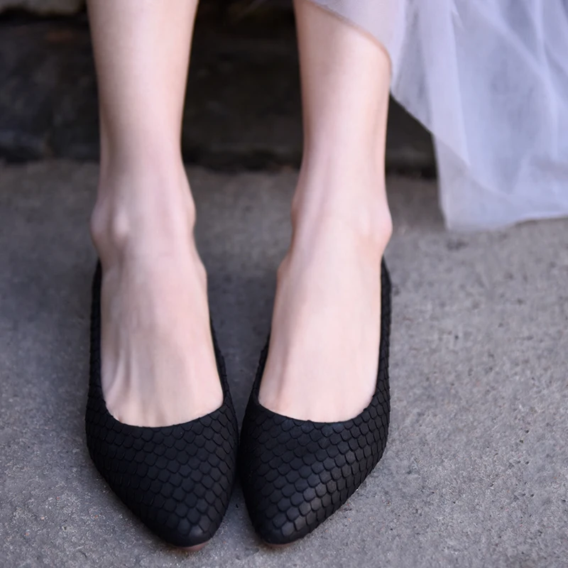 Туфли Artmu женские мягкие натуральная кожа заостренный носок плоская подошва