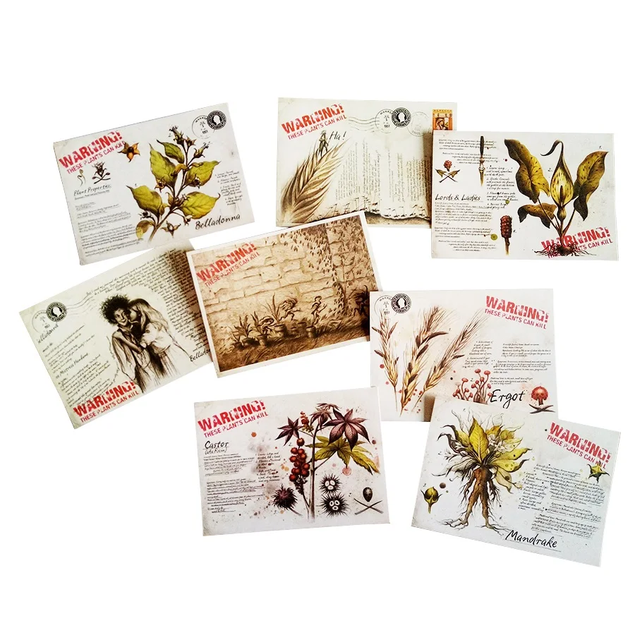 16 шт./лот винтажная визитная карточка для людей и растений открытка в ретро стиле