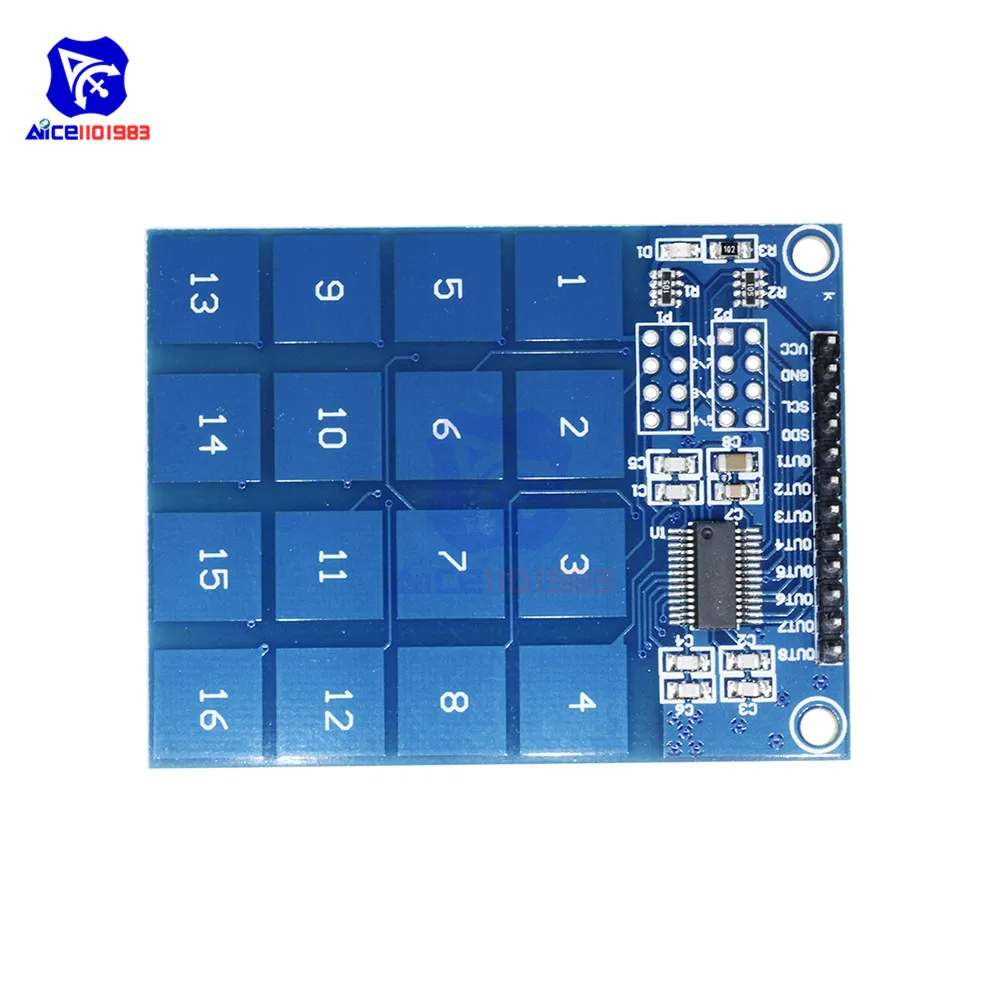 16 клавиш каналов емкостный сенсорный модуль TTP229 для Arduino diymore|power module|board arduinoboard