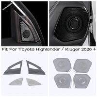 inner window pillar a stereo speaker frame car door tweeter cover trim for toyota highlander kluger 2020 2022 accessories