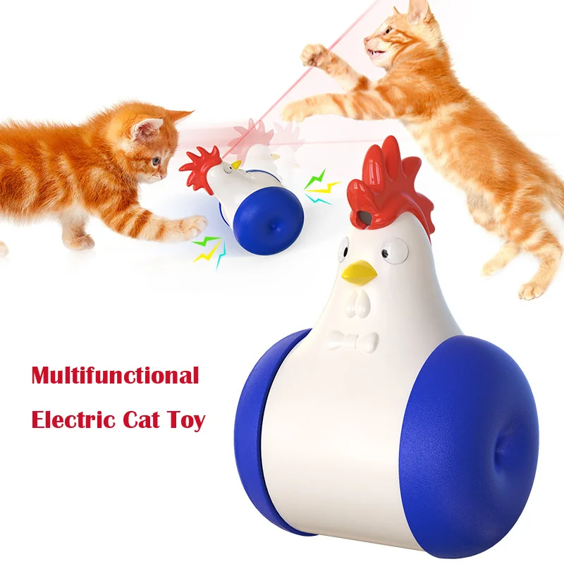 

Automatic Multifunction Pet Cat Toy Intimate Interactive LED Laser Electronic Funny Cat Training Toy Smart Tumbler Sounding Toy