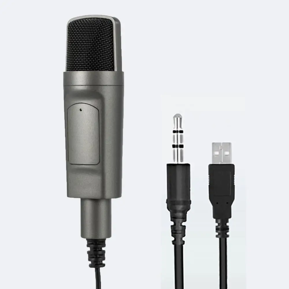 

3.5mm USB Plug condenser microphone Computer Desktop Noise Reduction Wired Microphone for Gaming/Singing/Live Streaming/Record