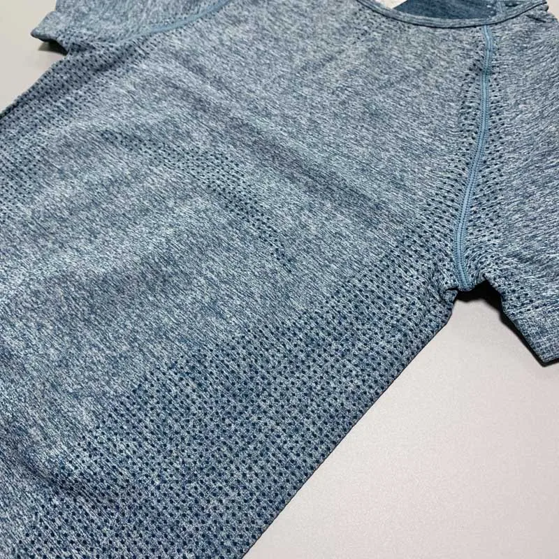 Бесшовный топ Nepoagym Vital с коротким рукавом эластичный женский для йоги Спортивная