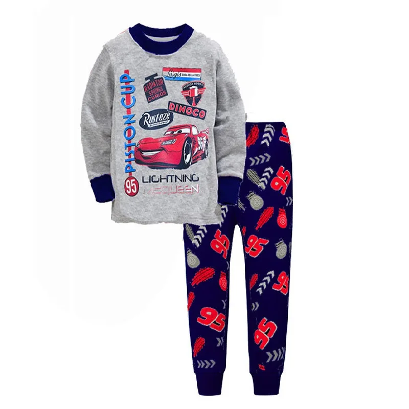 Disney Cartoon Cars Fashion Pajamas for Children Thin Section Long-sleeved Lightning McQueen Kids Children Pajama Girl Sleepwear