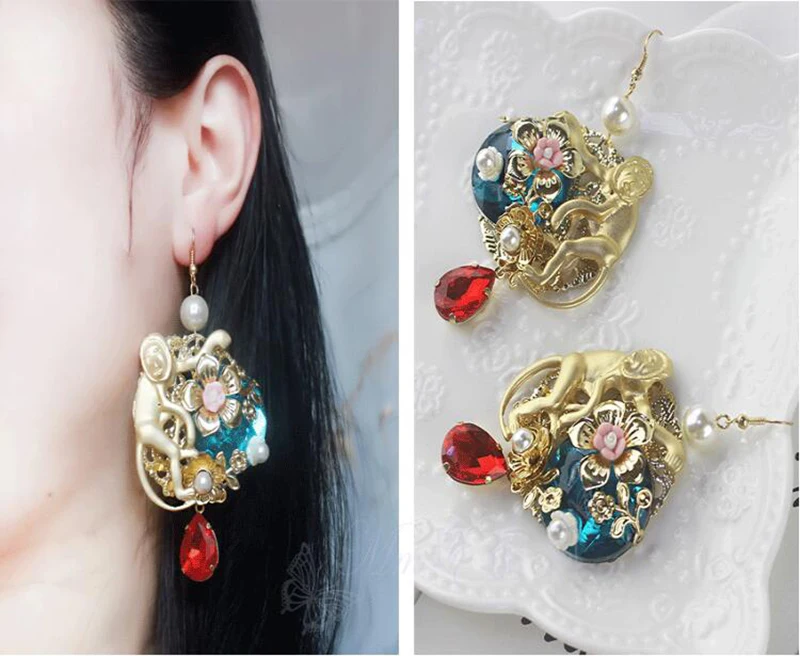 Новое поступление комплект женских Роскошных Модных металлических сережек