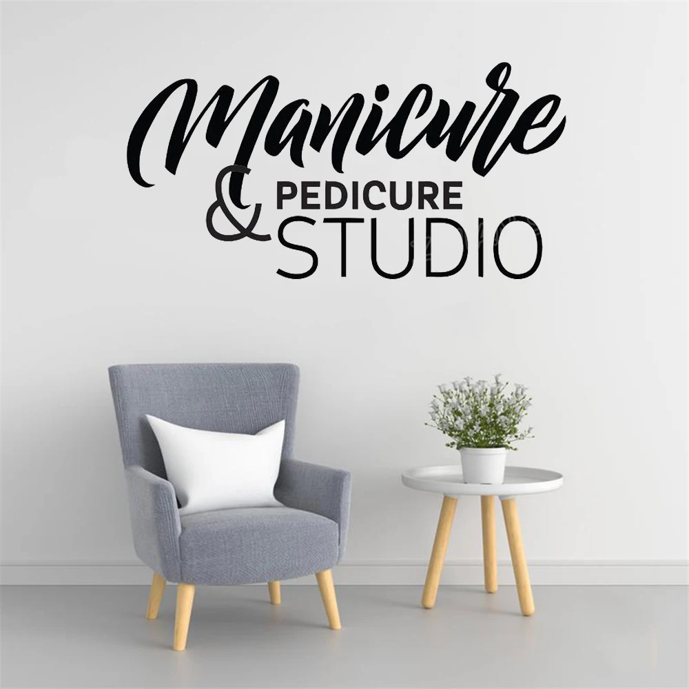 Салон красоты студия маникюра руки ухаживает за кожей стоп знак стены переводные