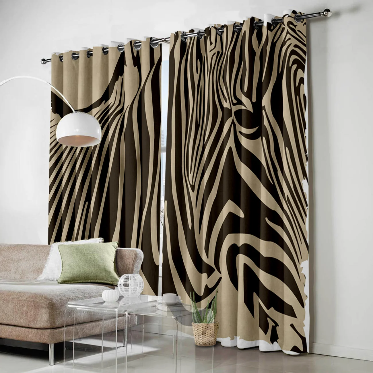 Африканские оконные шторы Zebra занавески для гостиной декоративные элементы | Дом
