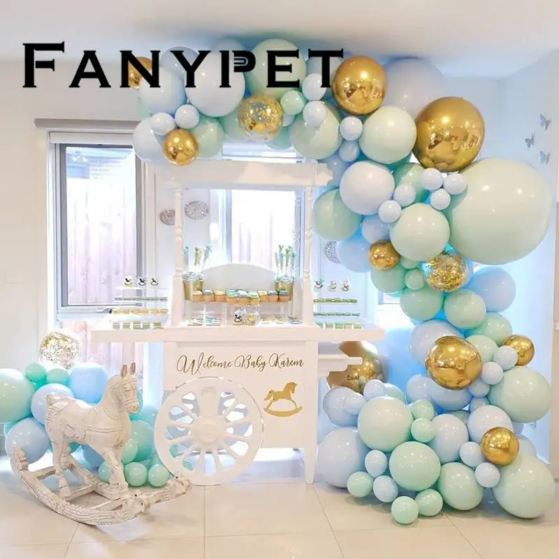 

124pcs/set Macaron Blue Pastel Balloons Garland Arch Kit Confetti Birthday Wedding Baby Shower Anniversary Party Decoration