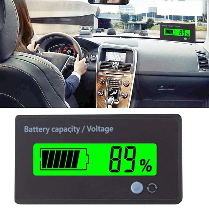 

3 Pcs Battery Capacity Meter 12V-84V LCD Display Percentage Indicator Voltage Tester for Motorcycle RV Marine Boat